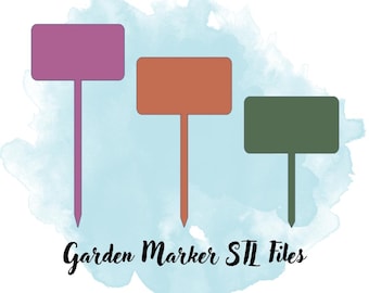 Archivos STL de marcadores de jardín en blanco, archivos STL de etiquetas de plantas, impresiones 3D de marcadores de jardín de hierbas, impresiones 3D de etiquetas de plantas en maceta, archivo STL de etiquetas de jardín de hierbas