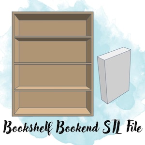 Miniature Bookshelf Bookend STL File, Reading Tracker STL File, 3D Print Bookish Gift, Bookshelf Decor STL Files, 3D Print Bookend