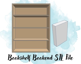 Miniature Bookshelf Bookend STL File, Reading Tracker STL File, 3D Print Bookish Gift, Bookshelf Decor STL Files, 3D Print Bookend