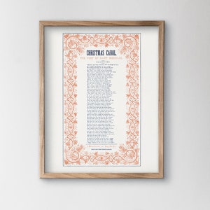 Christmas Carol Print  | Vintage Christmas Print | Printable Digital Download