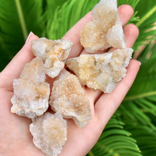 Spirit Quartz Crystal Cluster, Cactus Fairy Pineapple Druzy Quartz