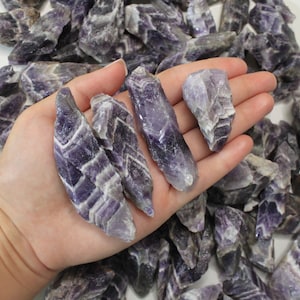 Chevron Amethyst Raw Crystal Chunk, Dream Amethyst Rough