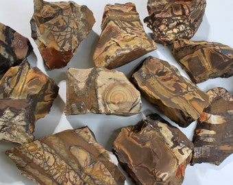 Yellow Picture Jasper Stone Chunks, Picasso Jasper Raw Crystals, Raw Jasper Stone