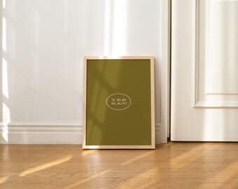 Yee Haw Wall Art Print / Decoración del hogar estética occidental de moda / Boho Wall Art Print / Decoración de otoño / Descarga digital instantánea de arte imprimible