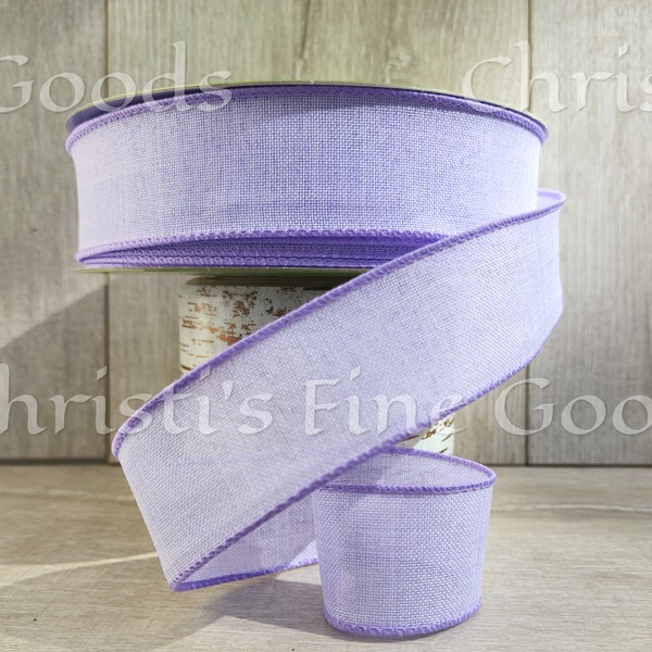 Easter/Spring Lavender 1.5" Wide and Wired Ribbon 5 Yard Increments