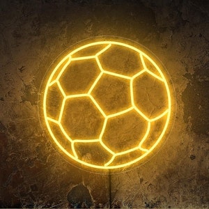 Soccer neon sign, Ball neon sign, Football neon sign, Soccer led sign, Boys room neon sign, Sports neon sign, Ball wall decor, Soccer decor