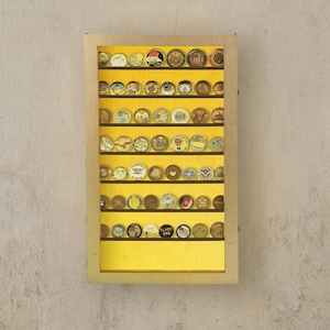 Coin display case in glass, Coin display wall, Medal display case, Display case with led, Display case with shelves, Display cabinet led