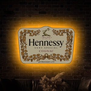 Hennessy light store up sign