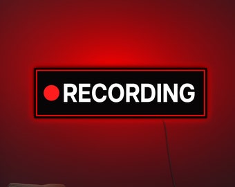 Recording neon sign, Recording light sign, Recording led, Recording studio sign, Recording sign, Recording wall decor, Music studio sign