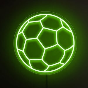 Ball neon sign, Soccer ball led sign, Football neon sign, Soccer led sign, Kids room neon sign, Boys room neon sign, Soccer ball art decor