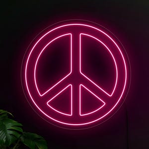 Peace neon sign, Peace symbol led sign, Pacifist neon sign, Hippie neon sign, Neon sign bedroom, Pacifist gift, Peace symbol wall art decor