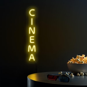 Cinema neon sign, Home theater neon sign, Movie room neon sign decor, Cinema lover gift, Home theater art decor, Cinema room wall art decor