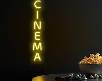Cinema neon sign, Home theater neon sign, Movie room neon sign decor, Cinema lover gift, Home theater art decor, Cinema room wall art decor