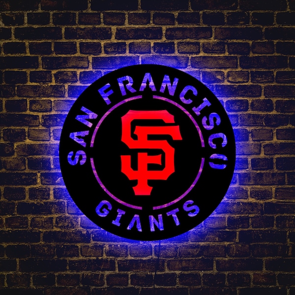 San Francisco Giants Neon Schild, SF Giants Neon Schild, SF Giants Schild, Baseball Neon, Giants Neon Schild, Baseball Team Schild, SF Giants Dekor