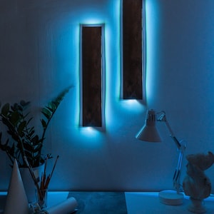 Rectangle light sign, Rectangle led wall art, Rectangle neon sign, Rectangle light up decor, Geometric wall art neon, Geometric light decor