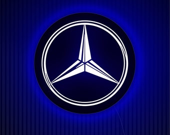Mercedes Leuchtreklame, Mercedes Zeichen, Mercedes led, Mercedes Logo Zeichen, Mercedes Emblem Zeichen, Auto Neon, Mercedes Wandkunst, Mercedes Wanddekor