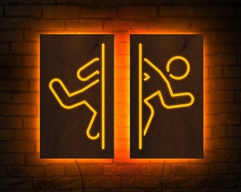 Letrero de neón de Portal, Letrero luminoso de Portal, Letrero de neón para gamers, Regalo de Portal, Letrero de neón con etiqueta de gamer, Regalo para gamers, Arte de pared de Portal, Decoración de Portal, Decoración para gamers