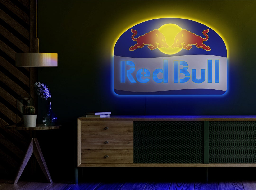Red Bull Neon Sign, Red Bull Led Sign, Red Bull Sign, Red Bull Light