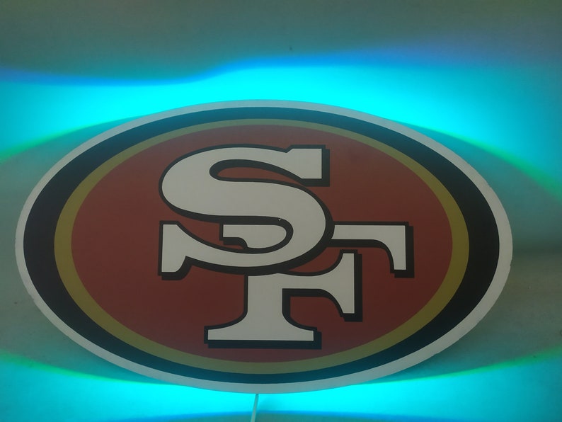 San Francisco 49ers Zeichen, San Francisco 49ers Licht, San Francisco Leuchtreklame, San Francisco LED-Schild, Football-Team-Zeichen, Sport-Team-Neon-Schild Bild 2