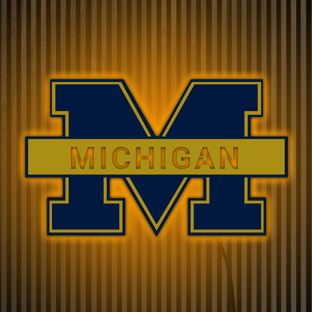 University of Michigan Neon Sign Michigan Wolverines Neon Etsy