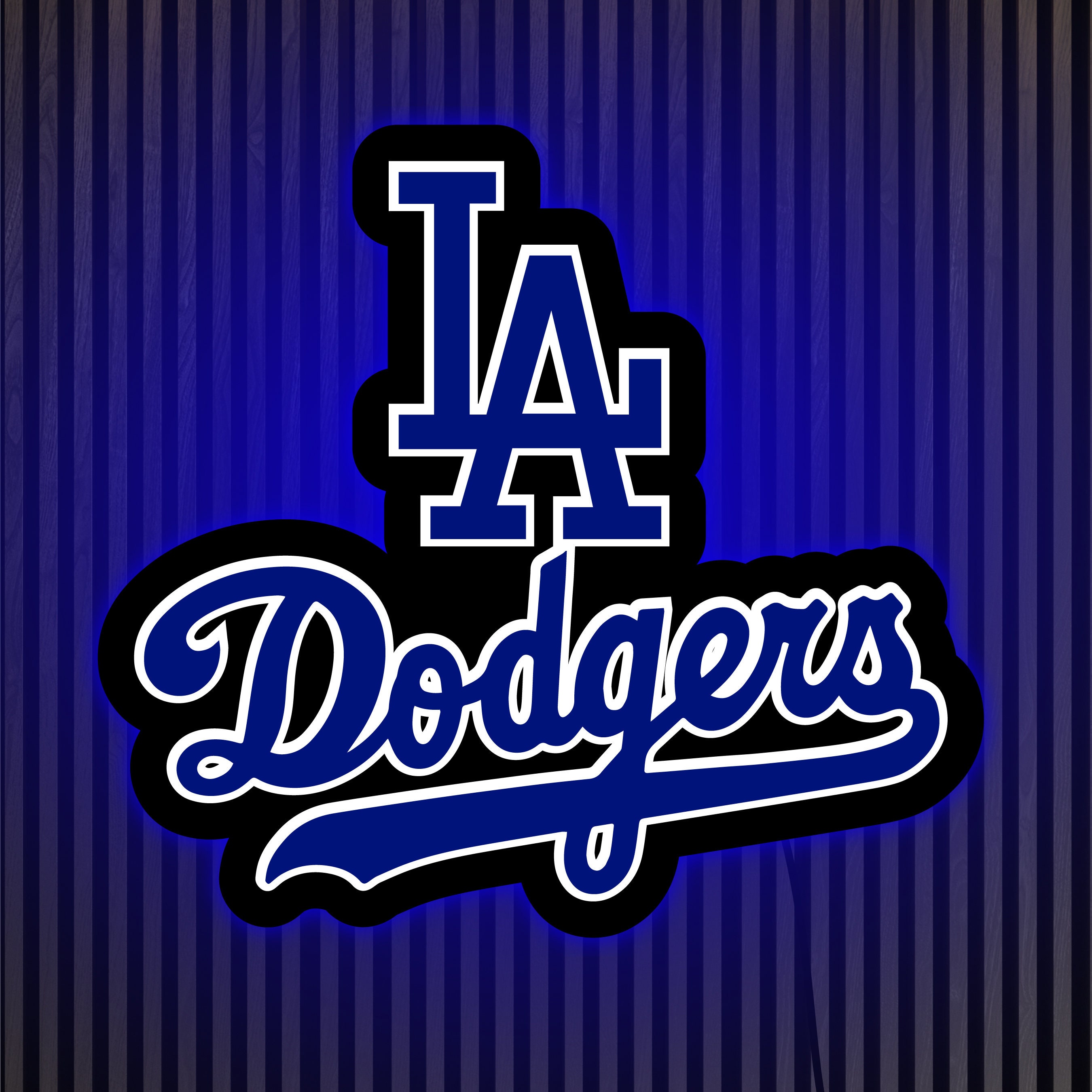 Team ProMark MLB - Los Angeles Dodgers Heavy Duty Aluminum Color Emblem, 4  x 3