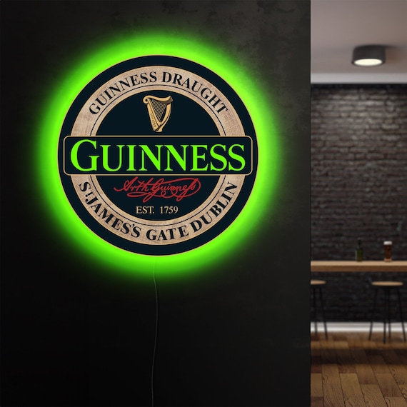 Guinness Led Sign, Guinness Bar Decor, Guinness Neon Sign