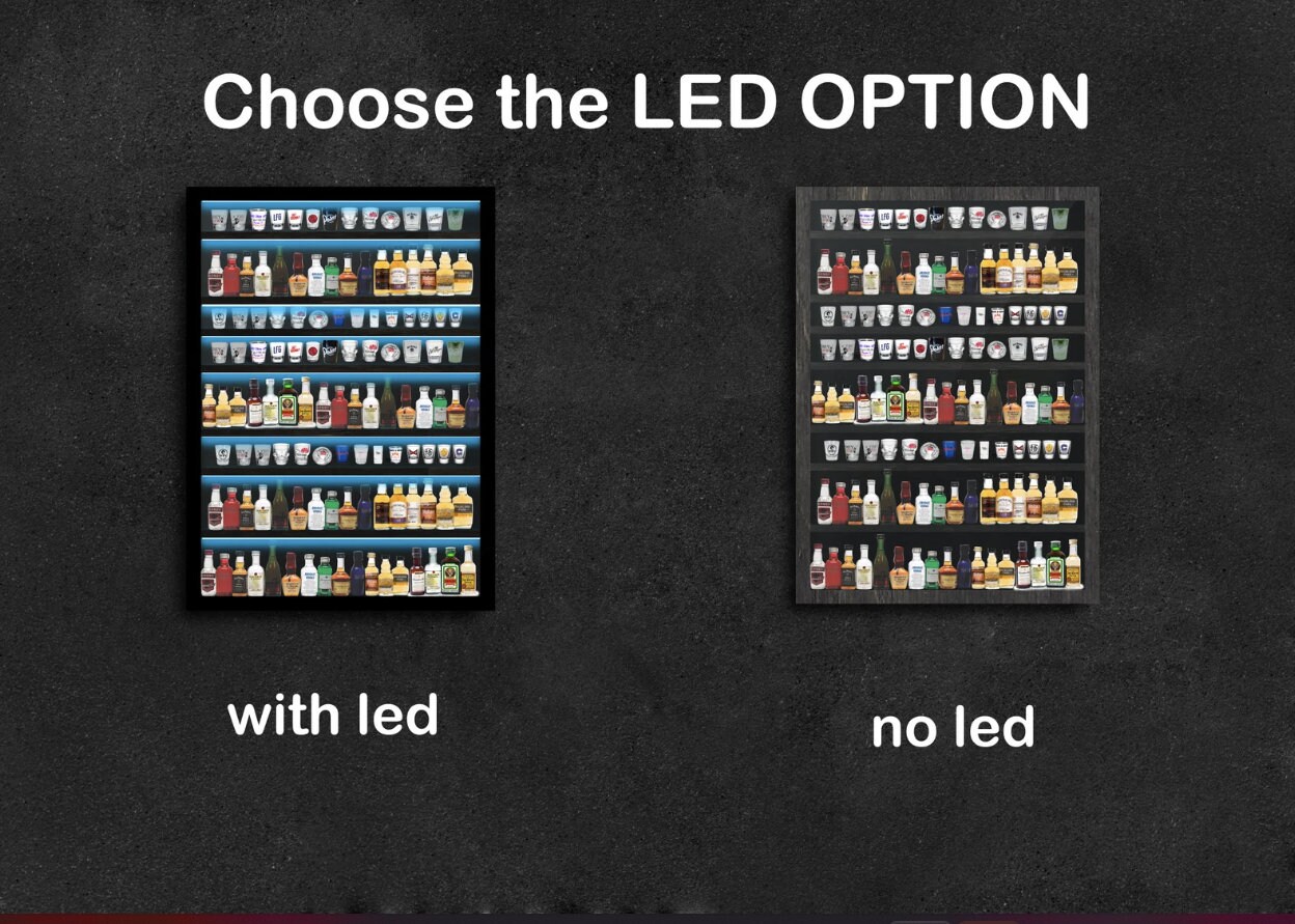 Shot Glass Display Case With Door Display Case for Shot Glass Etsy UK