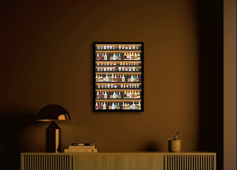 Shot Glass Display Case With Door Display Case for Shot Glass Etsy