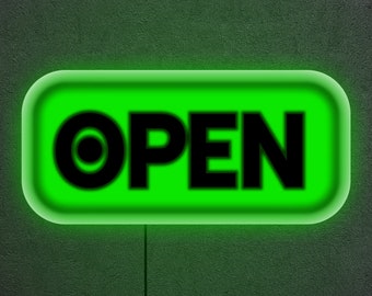 Open Schild für Geschäftslicht, Open Light Up Schild, Open Schild Neon, Open LED Schild, Open Schild mit Fernbedienung, Open Schild Dekor, Open Shop Schild