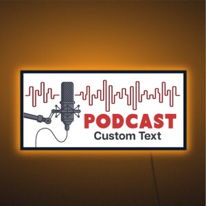 Podcast Neon Sign, Podcast Led Sign, Podcast Sign, Podcast Logo Sign ...