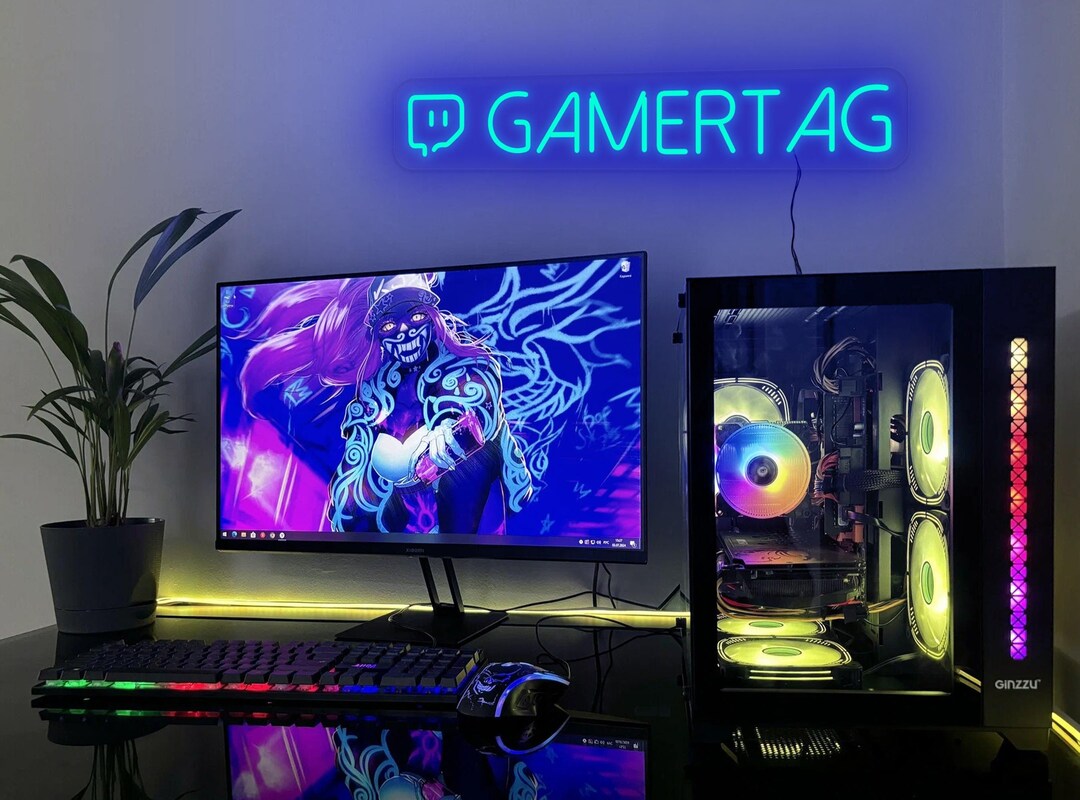 Custom Gamertag Neon Sign, Username Neon Sign Custom, Gamer Name Sign ...