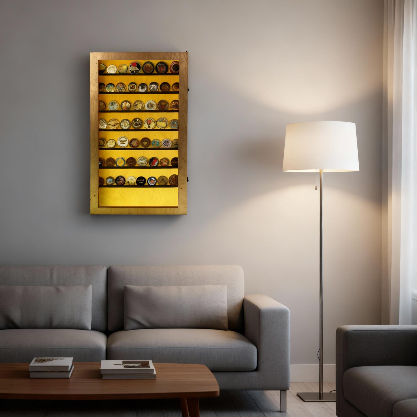 Coin Display Case in Glass, Coin Display Wall, Medal Display Case ...