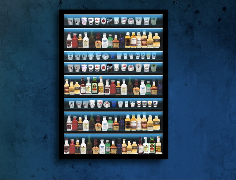 Shot Glass Display Case With Door Display Case for Shot Glass Etsy