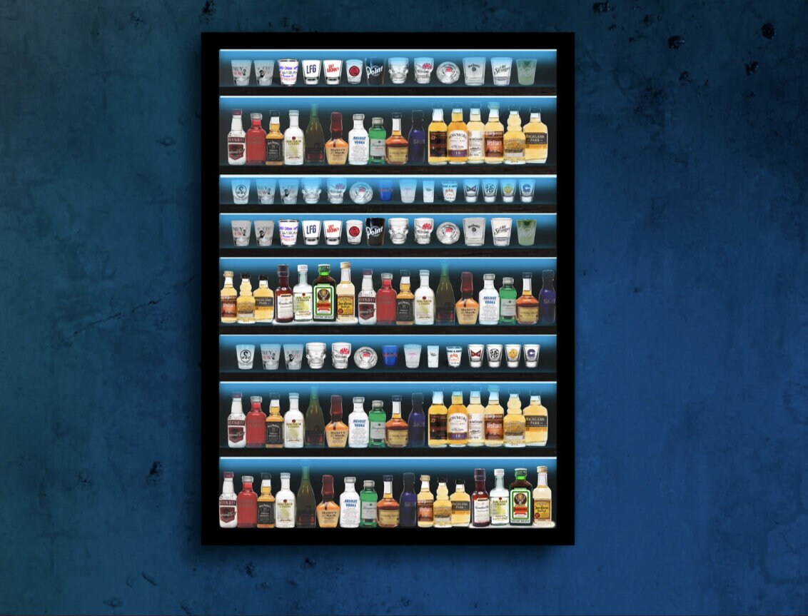 Shot Glass Display Case With Door Display Case for Shot Glass Etsy UK