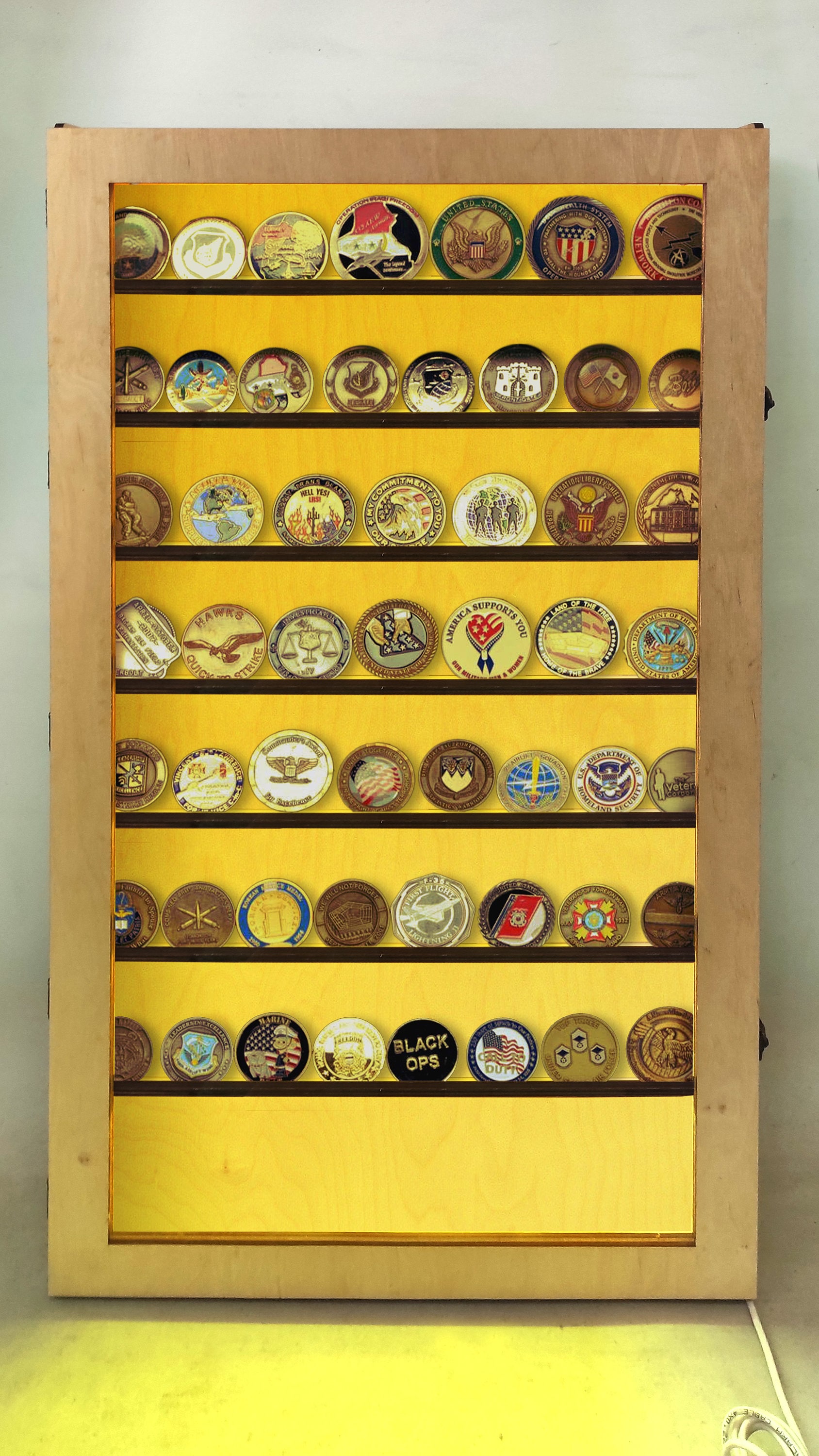 Coin Display Case in Glass Coin Display Wall Medal Display Etsy