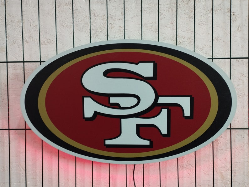 San Francisco 49ers Zeichen, San Francisco 49ers Licht, San Francisco Leuchtreklame, San Francisco LED-Schild, Football-Team-Zeichen, Sport-Team-Neon-Schild Bild 4