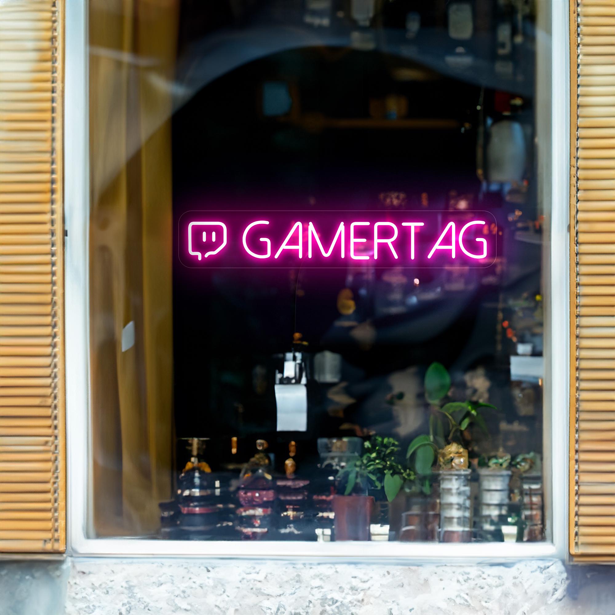 Custom Gamertag Neon Sign, Username Neon Sign Custom, Gamer Name Sign ...