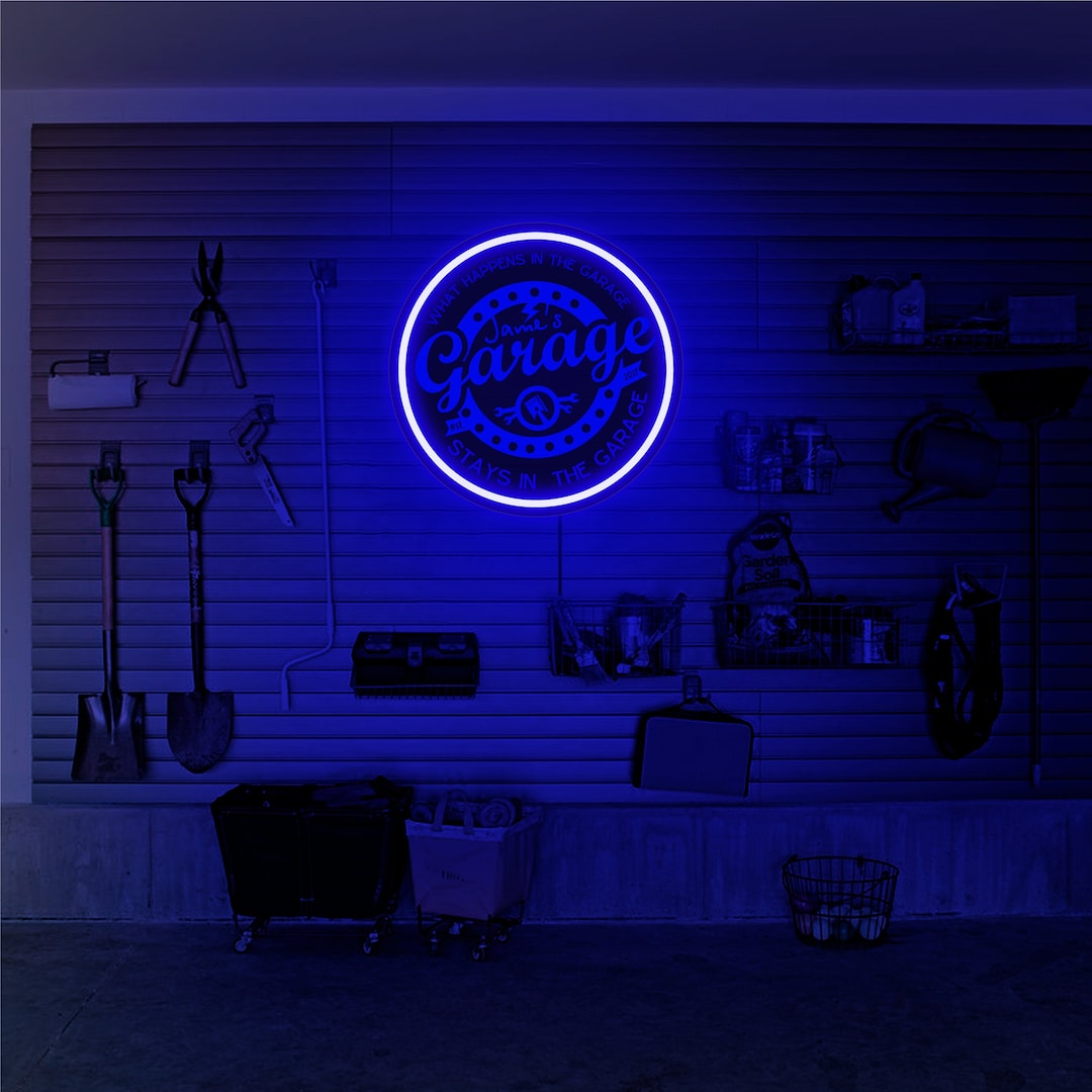 Garage Neon Sign, Personalized Garage Sign for Men, Garage Neon Light, Garage Led Sign, Garage