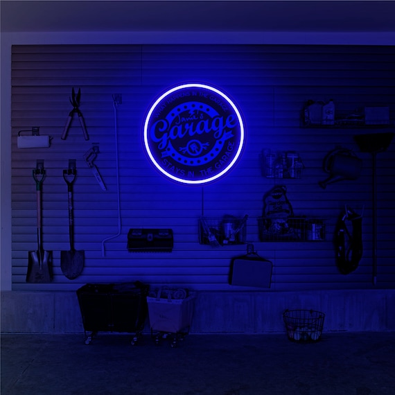 Neon-Garagenschild, LED-Schild, personalisiertes Garagenlicht,  LED-Autoschilder für Wanddekoration, individuelle Neonschilder für  Männerhöhle