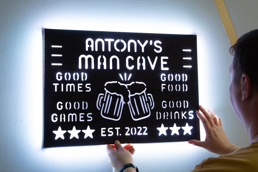 Personalized Man Cave Neon Sign Man Cave Led Sign Man Cave Etsy