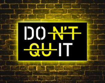 Don't quit neon sign, Inspirational wall art quotes, Motivational neon sign, Don't quit neon,Do it neon sign,Quote neon sign,Quote wall art