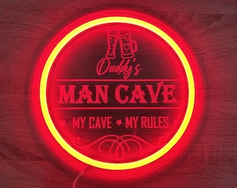 Man cave neon sign, Man cave sign personalized, Man cave led sign, Custom man cave sign, Man cave neon light, Man cave light up sign