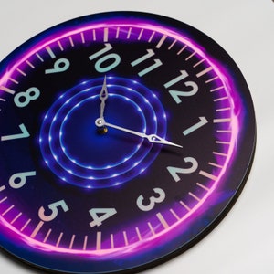 Led wall clock, Wall clock light up, Wall clock unique with numbers, Wall clock neon, Modern wall clock silent, Night light wall clock