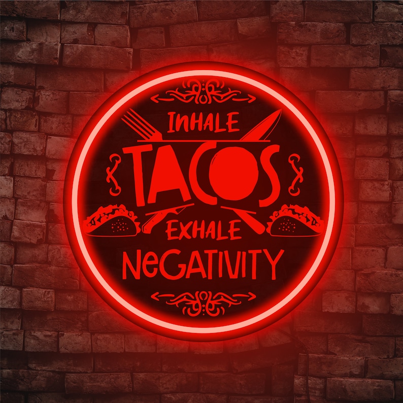 XIMAQIS Inhale Exhale LED Neon Sign – 50cm Yoga Studio Decor, Gym Wall Art With Dimmer, Ice Blue Light
