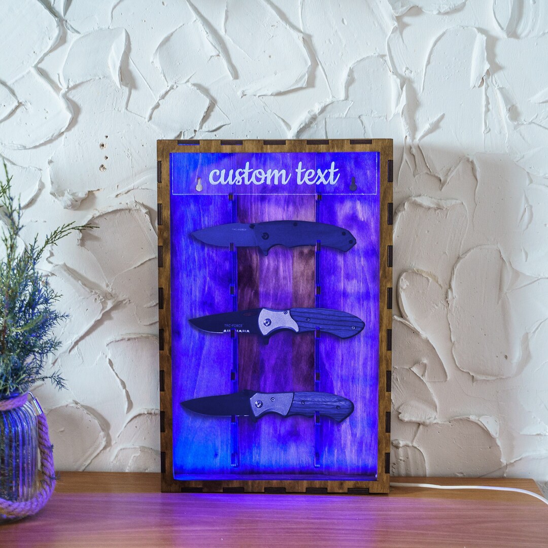 Knife Led Display Case, Knife Light Shelf, Pocket Knife Display Shelf