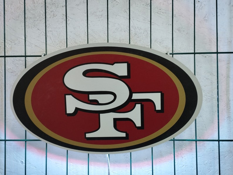 San Francisco 49ers Zeichen, San Francisco 49ers Licht, San Francisco Leuchtreklame, San Francisco LED-Schild, Football-Team-Zeichen, Sport-Team-Neon-Schild Bild 9