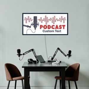 Podcast Neon Sign, Podcast Led Sign, Podcast Sign, Podcast Logo Sign ...