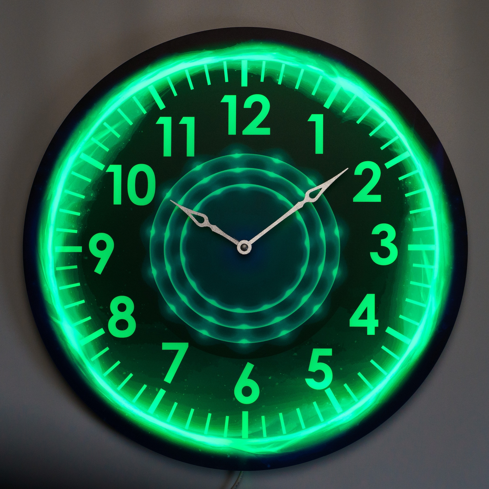Led Wall Clock, Wall Clock Light Up, Wall Clock Unique With Numbers ...