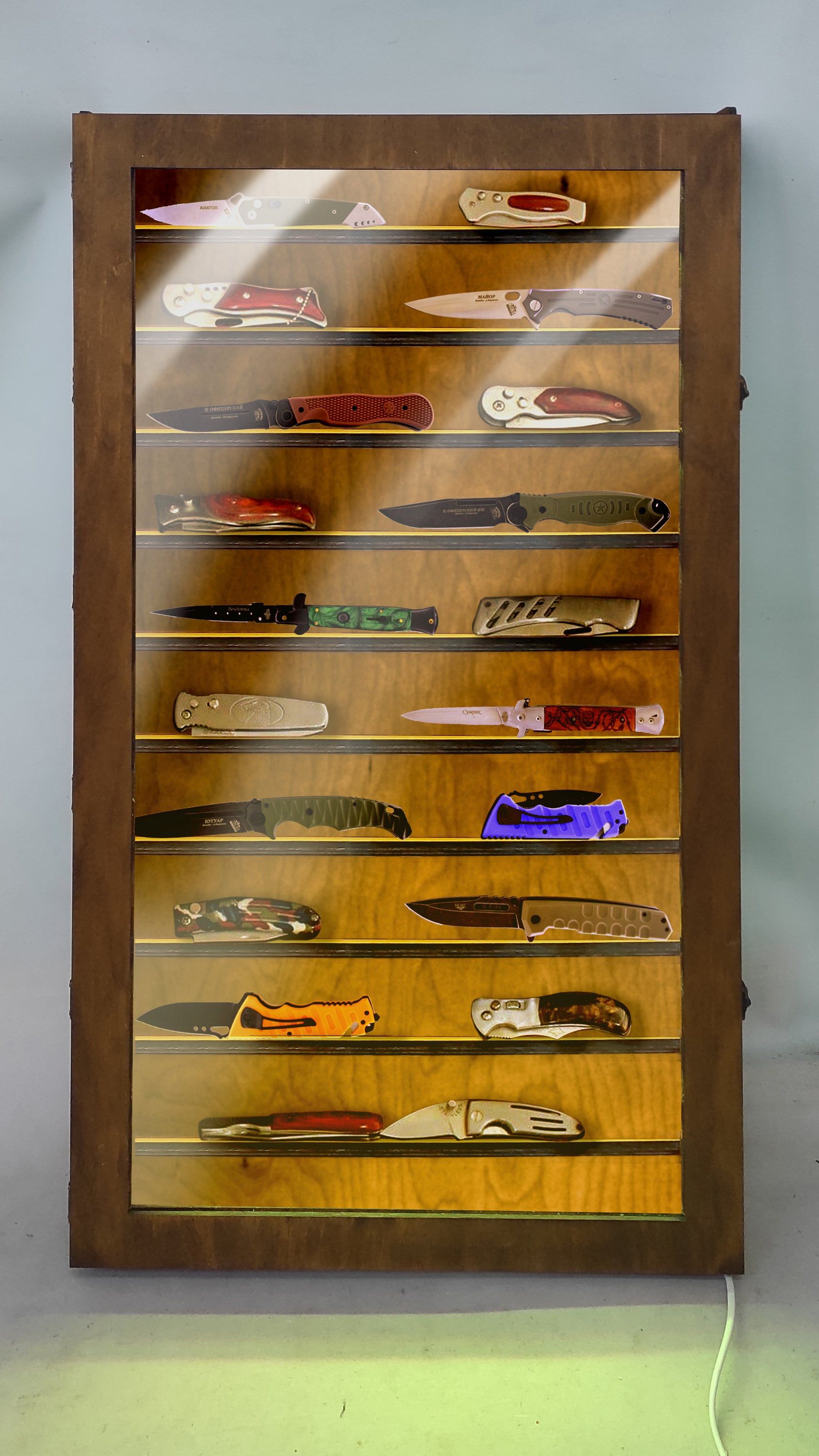 Knife Display Case, Pocket Knive Display Case, Pocket Knife Display Shelf, Display  Case With Led, Display Case With Light, Display Case Wall -  Canada