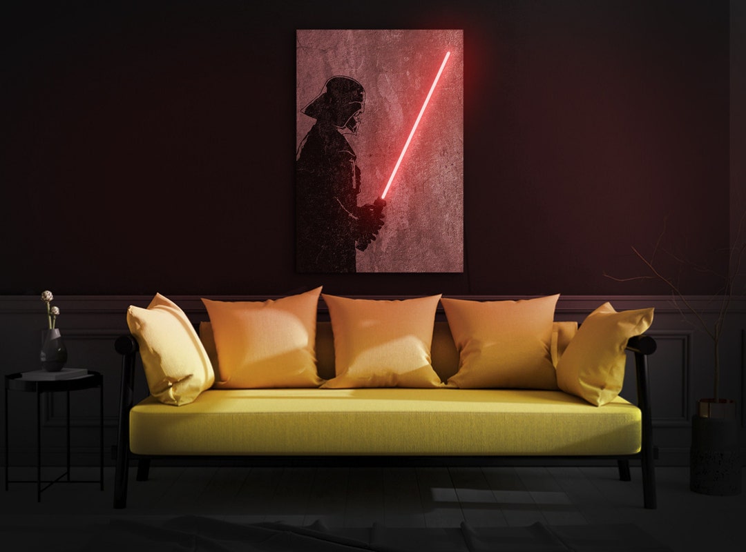 Movie Neon Sign, Lightsaber Neon Sign, Sith Neon Sign, Movie Pop Art